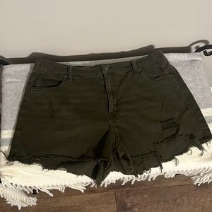 Aerie Distressed Daydream Denim Short Size L